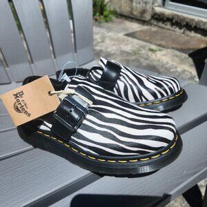 NWT Doc Dr Martens Jorge Mule sandals boots zebra UK 3 Women's 5